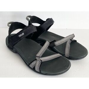 Teva Womens‎ Verra Size 9 Active Sport Sandals Hiking Black Gray Trail Water
